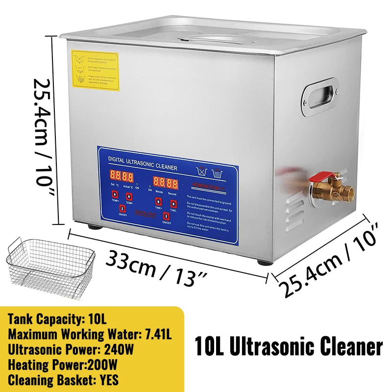 Ultrazvuková čistička 1,3 l–30 l s ohřevem a digitálním časovačem
