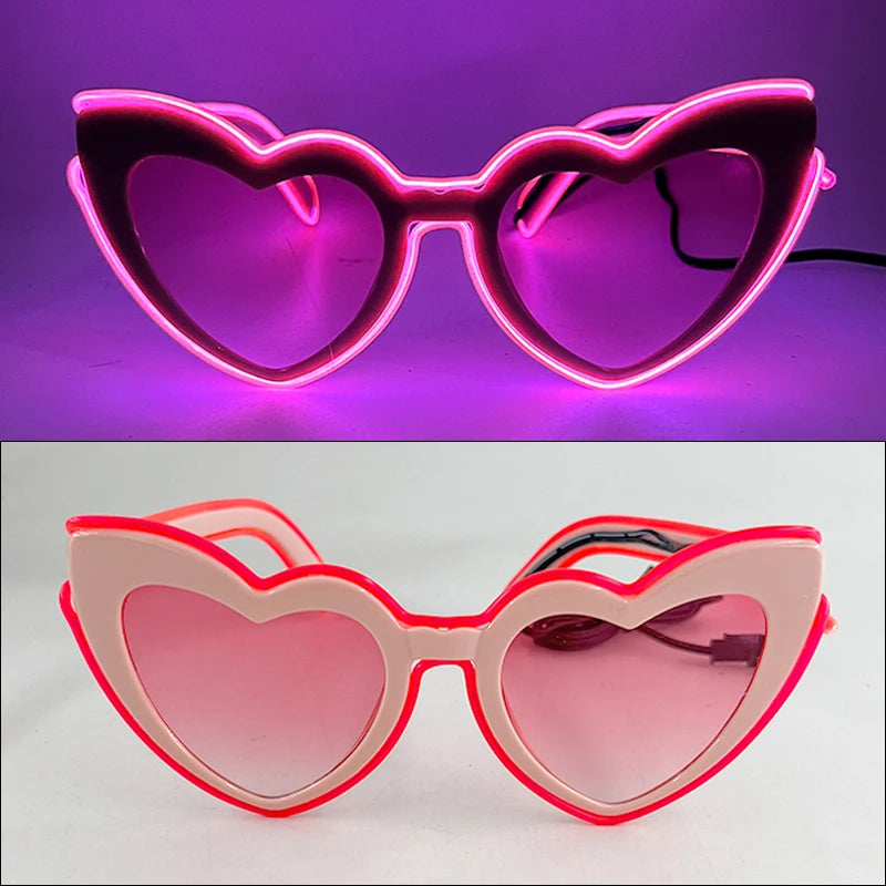 1PC Light Up LED Glasses Glow Sunglasses EL Wire Neon Glasses Glow in The Dark Party Supplies Neon Party Favors for Kids Adults