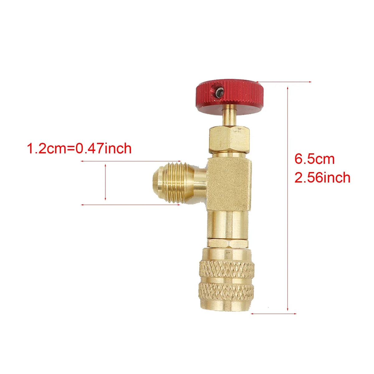 Valve de sécurité liquide R410A R22 Frigorifique Connecteur de sécurité 1/4 "Adaptateur de sécurité Réparation de climatisation et fluide liquide