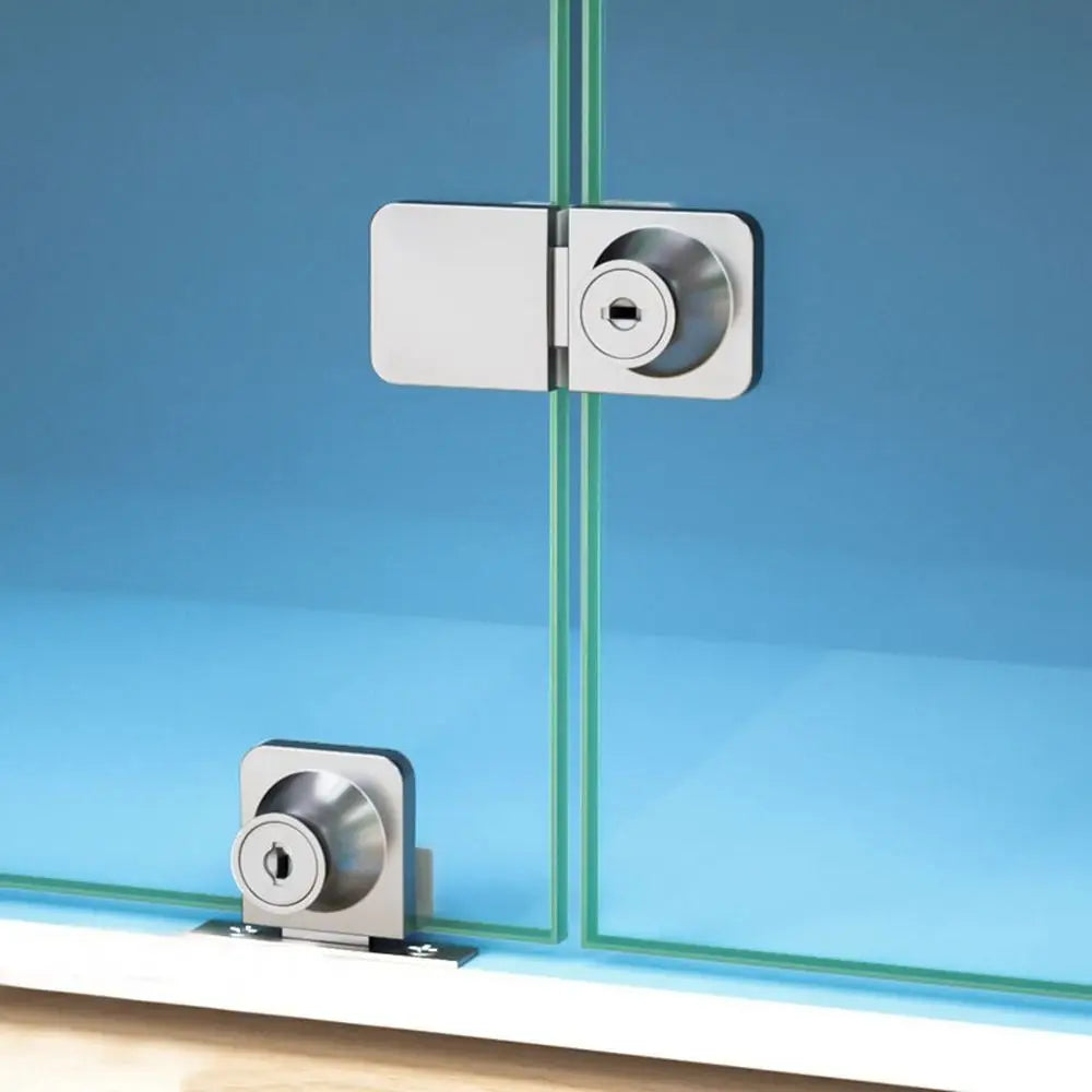 Glass Cabinet Door Lock, Zinc Alloy, No Drilling