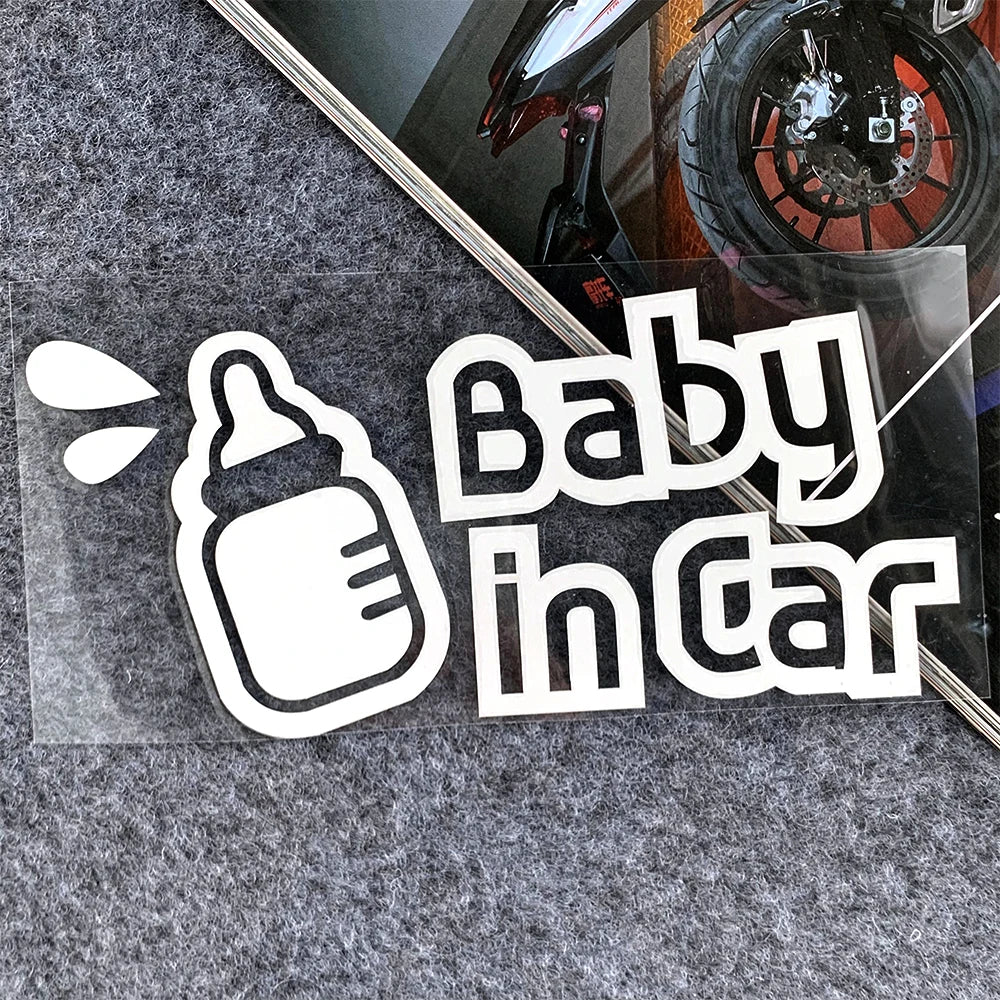 Αυτοκόλλητο Baby in Car με αντανακλαστικό ή ουράνιο τόξο – Σχέδια επιλογών