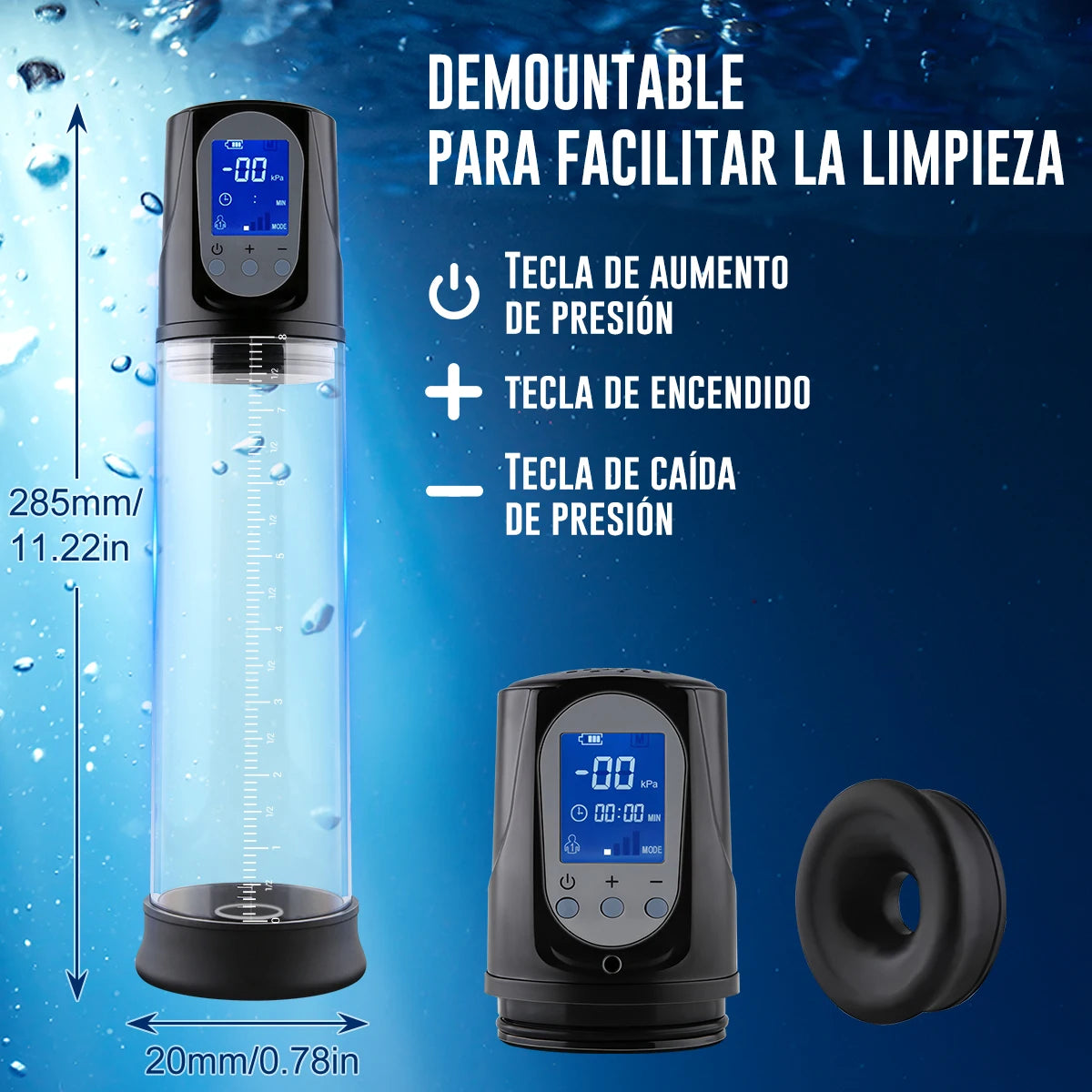 Electric Vacuum Penis Pump with LED Display & 4 Modes