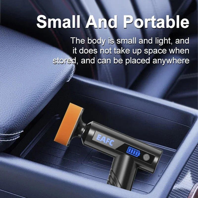 Cordless Car Waxing and Polishing Tool with Three Pads