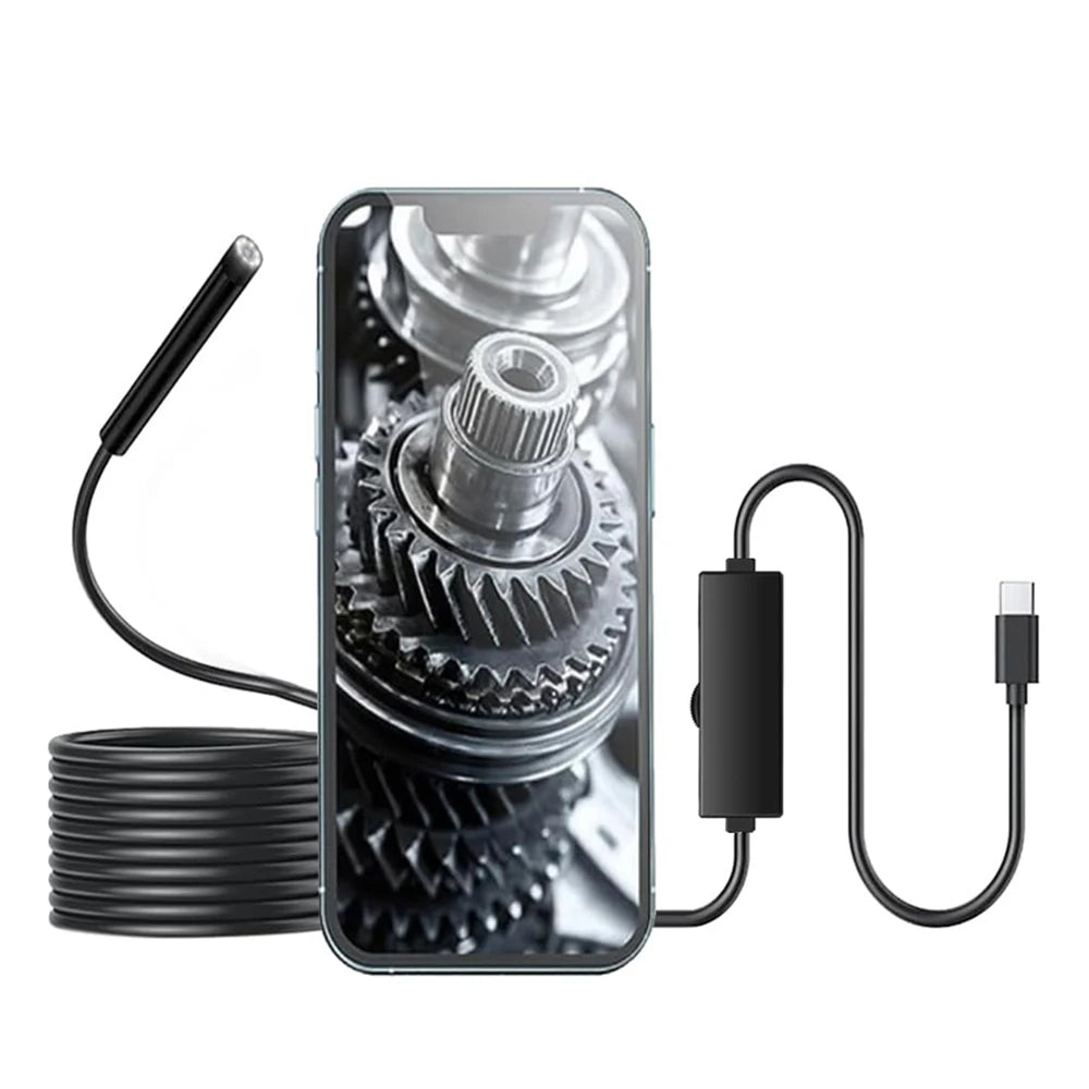 USB Endoscope for Android Phone 5.5mm Inspection Camera with 6 LED Lights