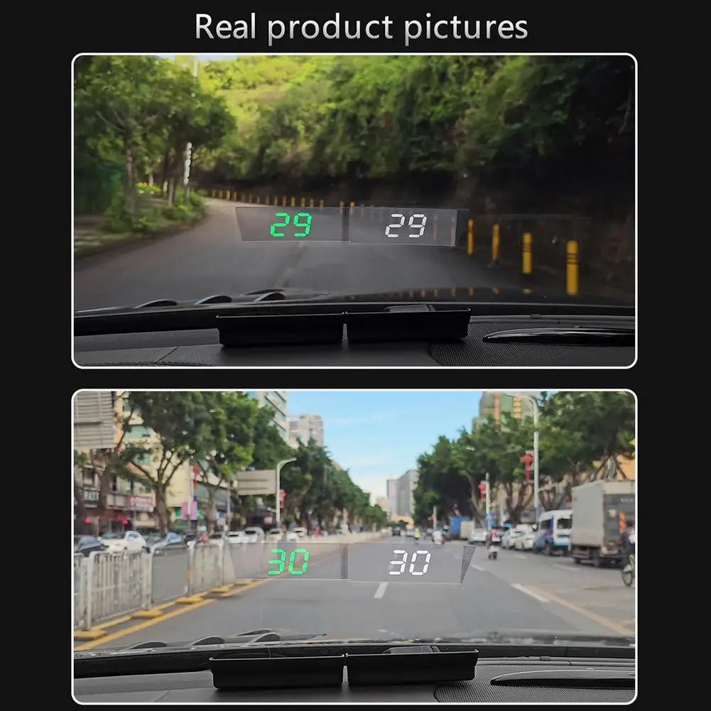 GPS Windscreen Head-Up Speed Display, Green or White LED