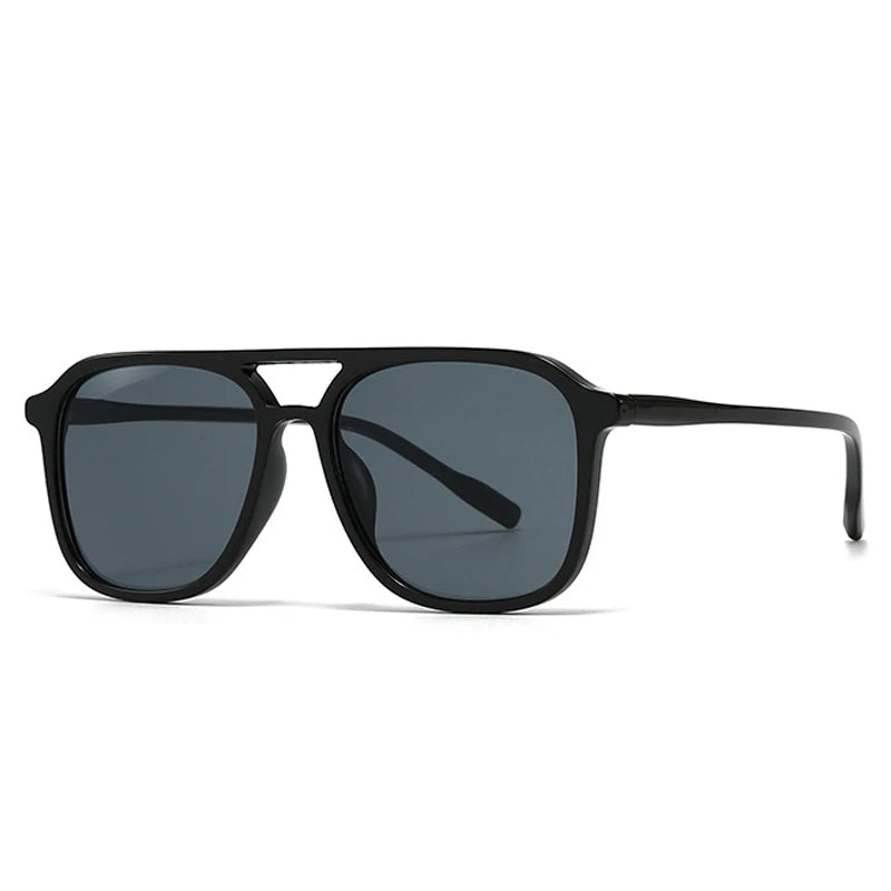 Óculos de sol retro quadrados SO&EI com ponte dupla, UV400