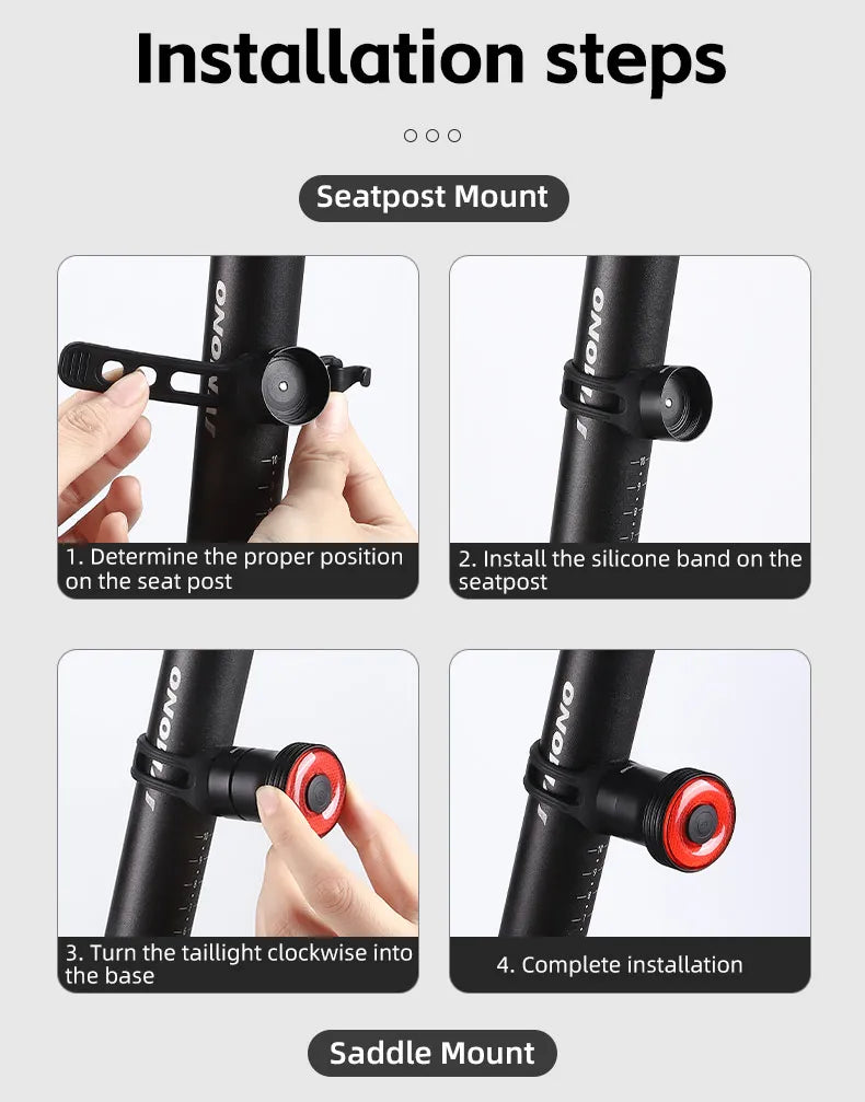 Smart Bicycle Tail Light — USB-C