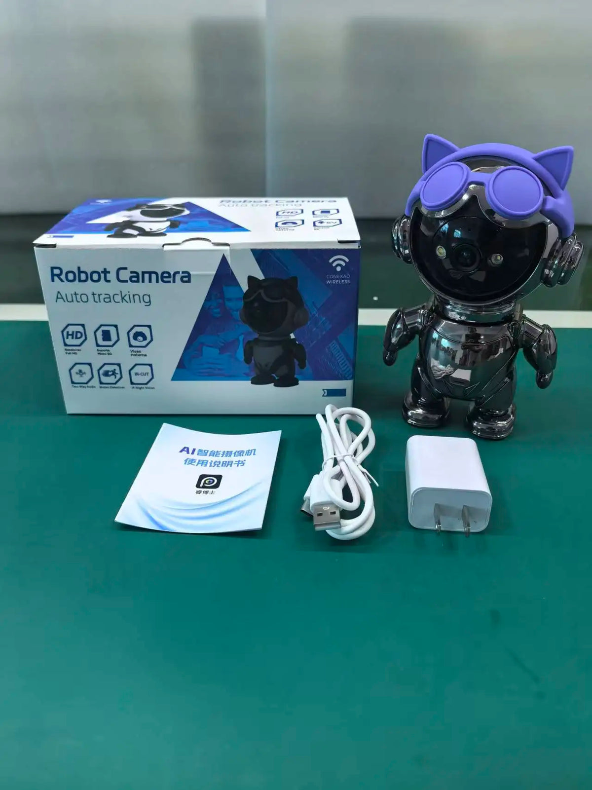 Caméra de surveillance intérieure sans fil 5MP WiFi Vision nocturne PTZ Son à deux voies Protection de sécurité HD Smart Home P6 Slite Robot Cam