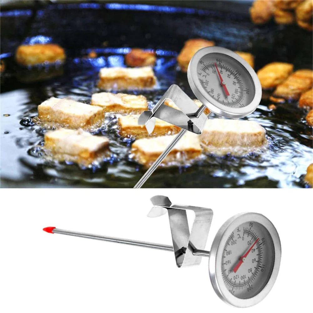 Nerezový vpichovací teplomer s ciferníkom, 0–200°C