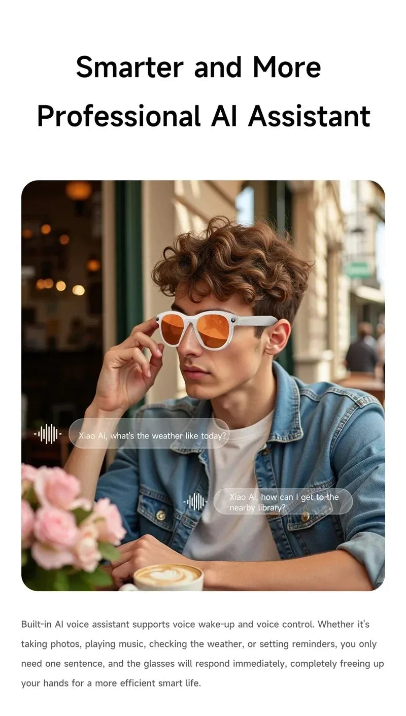 AI Smart Glasses with 8K Camera, Translation & Bluetooth Calls