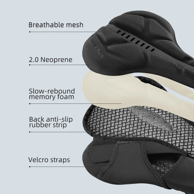 Coprisella per Bicicletta in Memory Foam Traspirante con Cuscino Antiscivolo