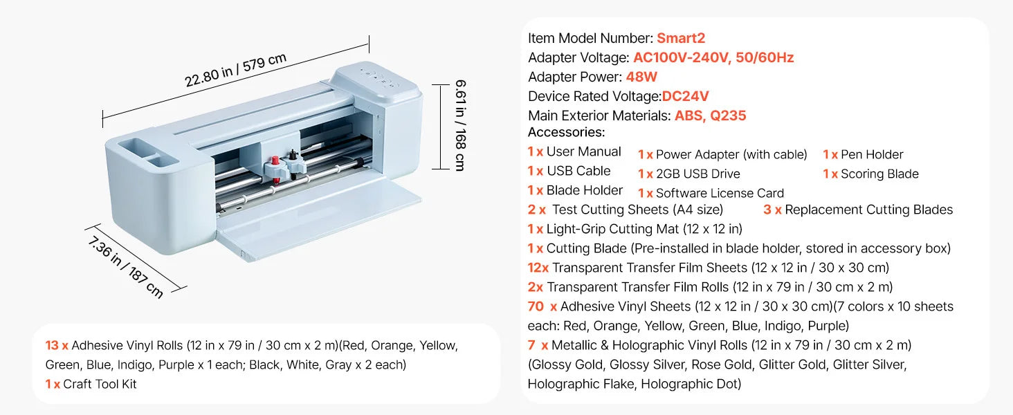 SucceBuy Vinyl Cutting Machine 12 in Button Screen Controlled Vinyl Cutter 5000+ Built-in Design Resources Creating Crafts Cards