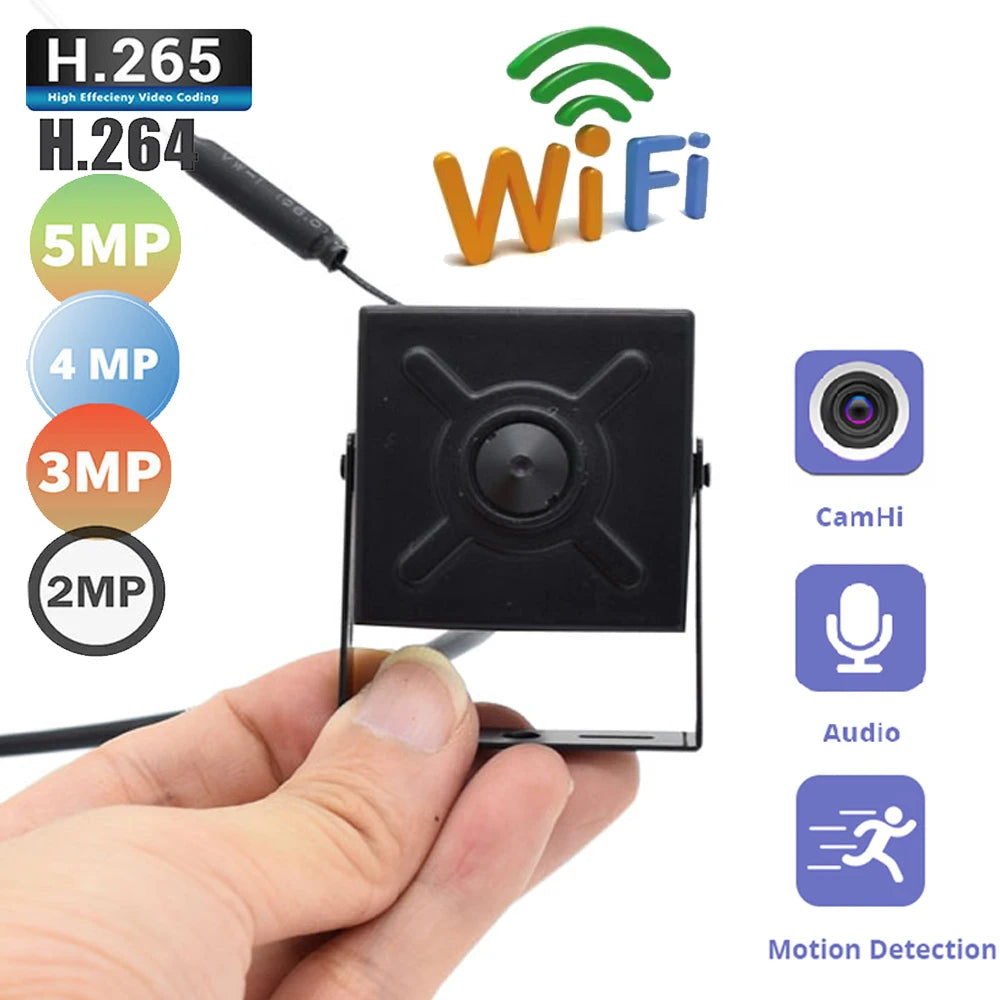 Mini WiFi IP-kamera med bevægelsesgenkendelse og SD-kortplads