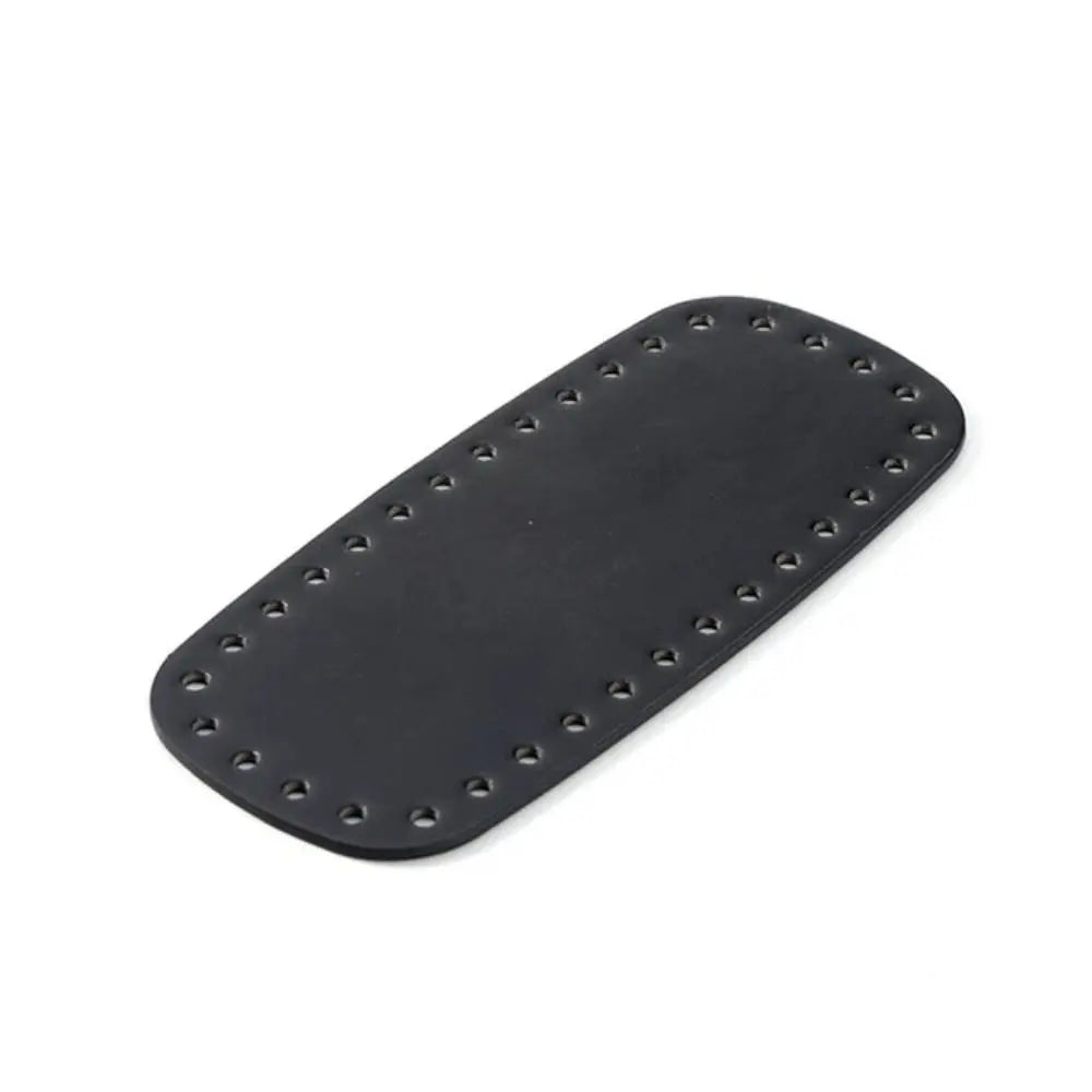 Base de bolsa de croche em couro PU oval, 20 × 9 cm