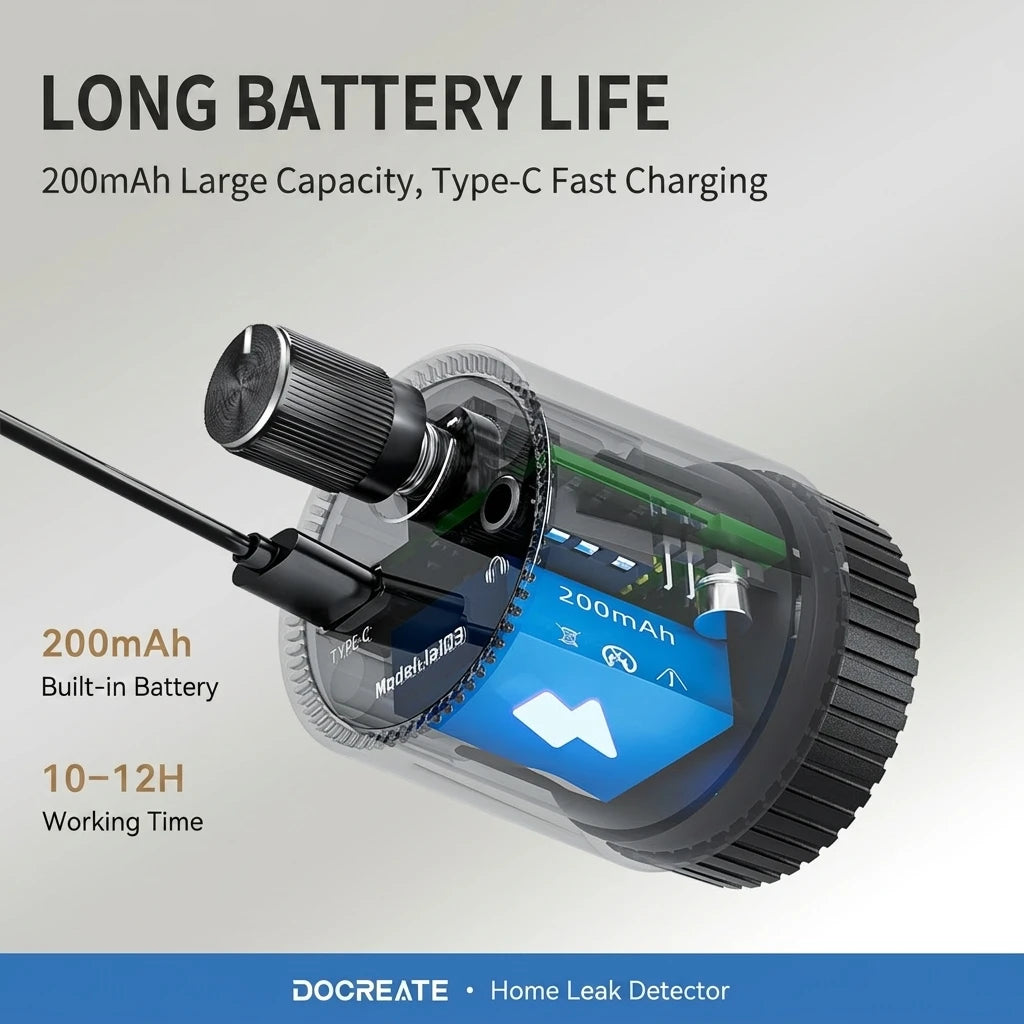 Rechargeable Acoustic Pipe Leak Detector