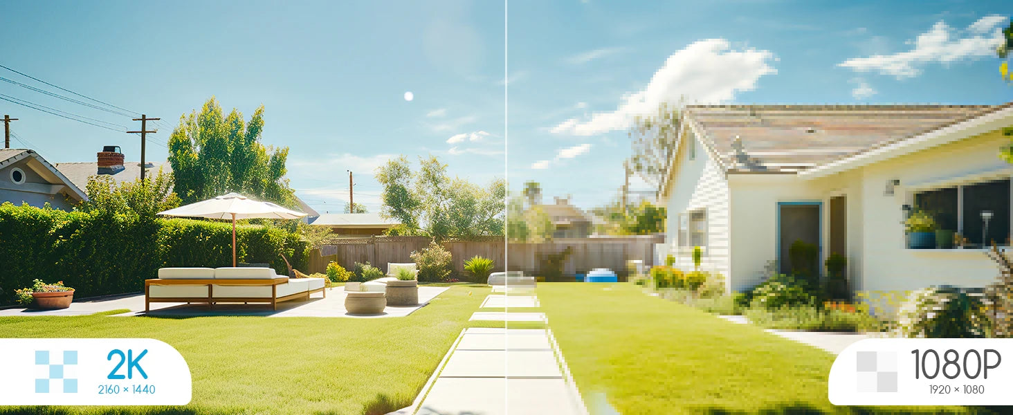 2K Outdoor Security Camera 360° PTZ with Color Night Vision