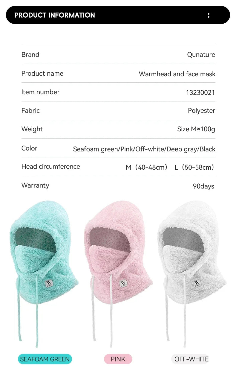 Winter Ski Mask Balaclava Full Face Fleece Hood Neck Warmer