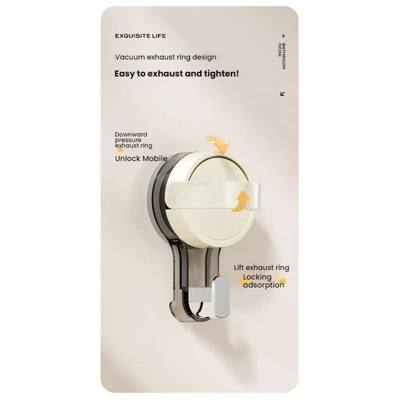 Suction Hooks Strong Vacuum Power Traceless No-Drilling Adhesive Hooks for Home Bathroom Kitchen Door Back and Toilet Area