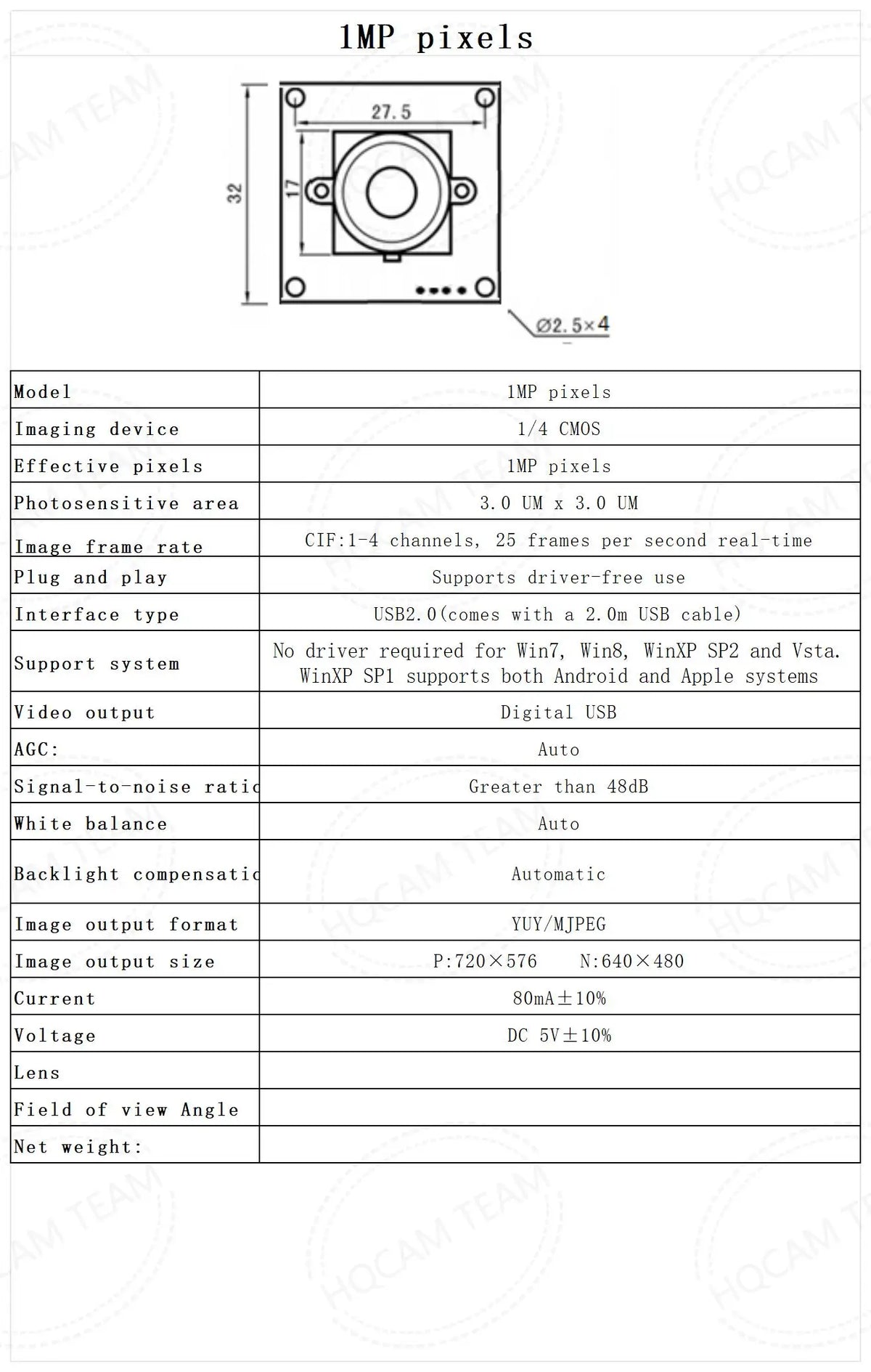 5MP 1080P USB Cameramodule met Infrarood Nachtzicht