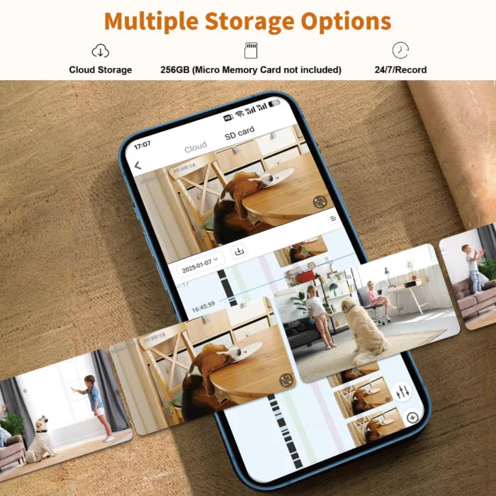 Caméra de sécurité Wi-Fi orientable avec Carecam Pro