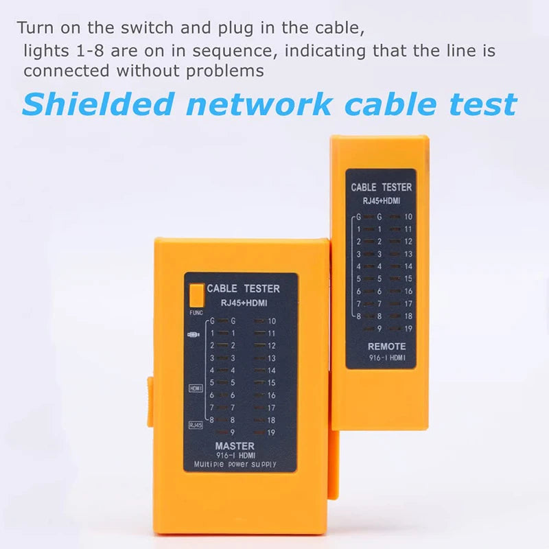 Tester HDMI a RJ45 kabelů