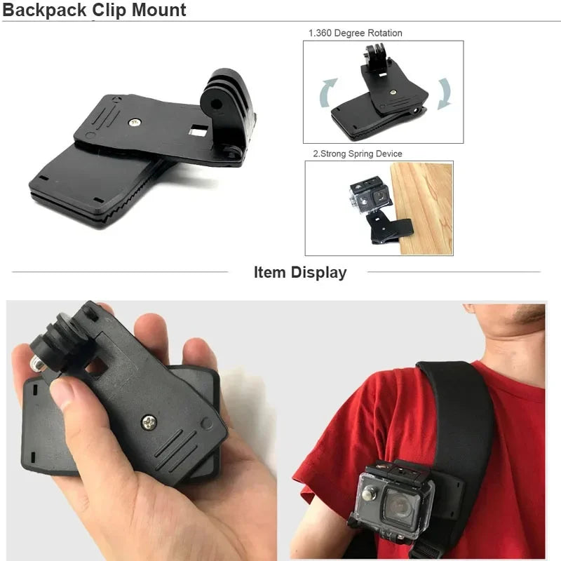 14-Piece Action Camera Mount Accessory Kit