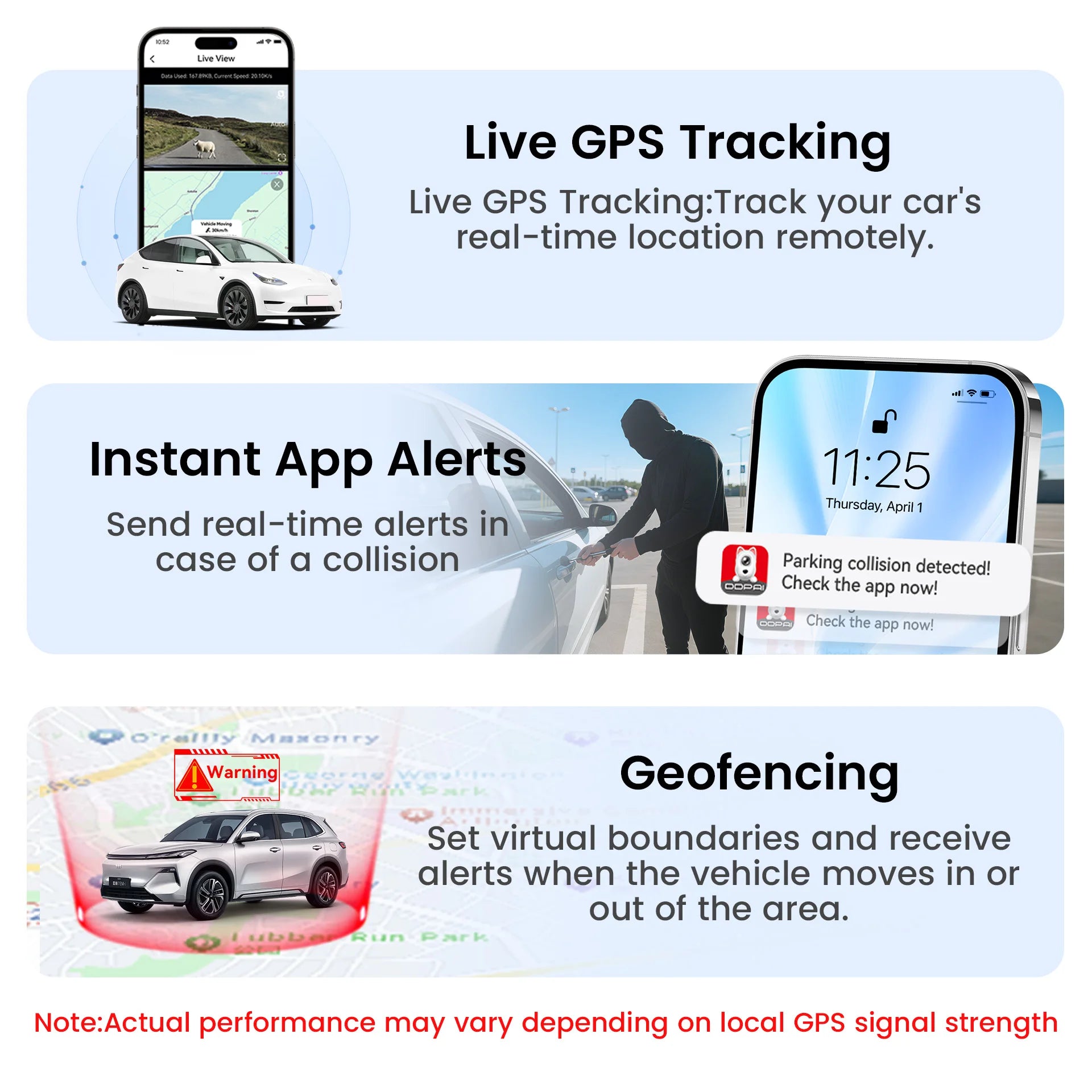 4K Dash Cam with Front and Rear Camera, GPS, Night Vision, 5GHz Wi-Fi and 24H Parking Support