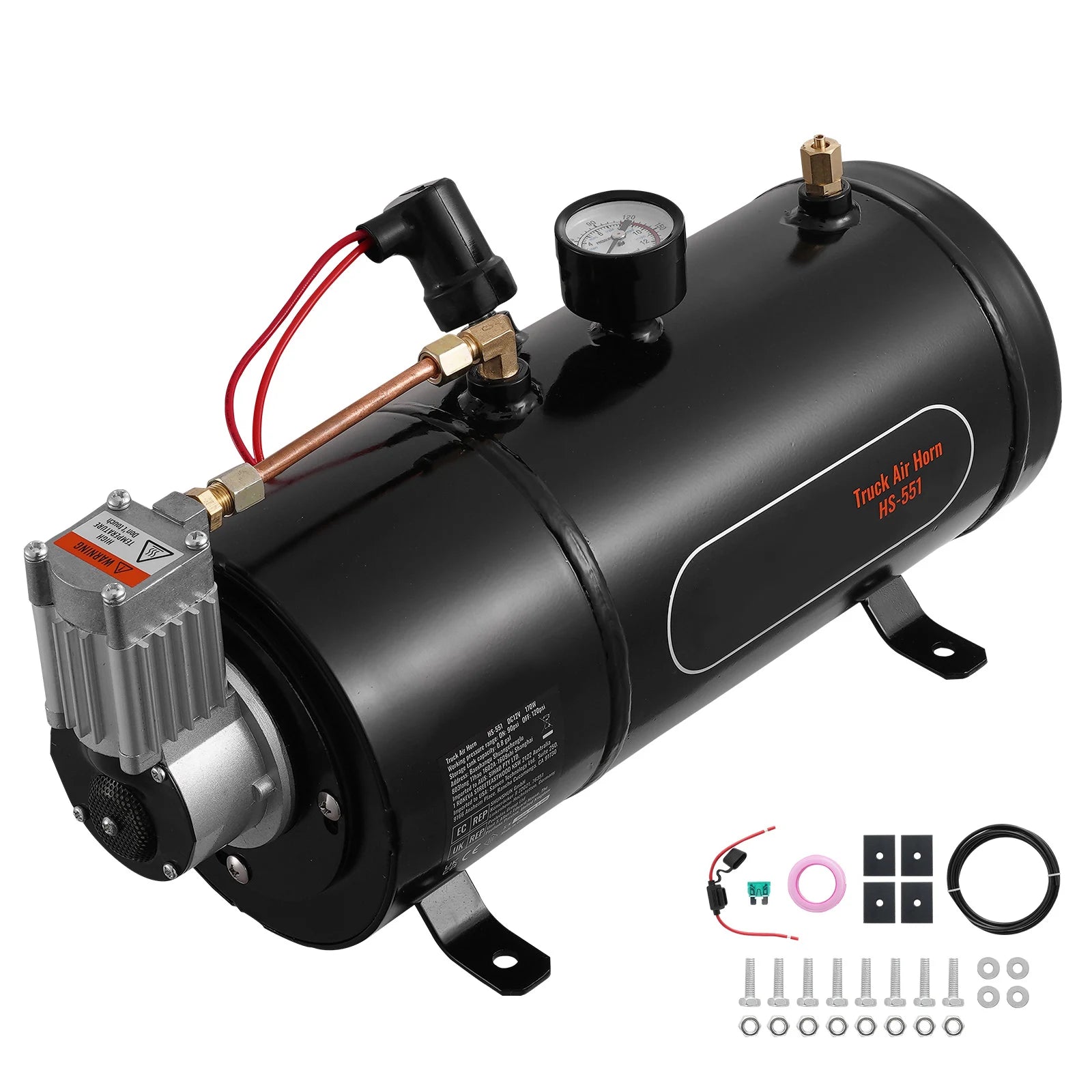 12V Onboard Air Compressor Kit with 0.8 Gal Tank 120 PSI