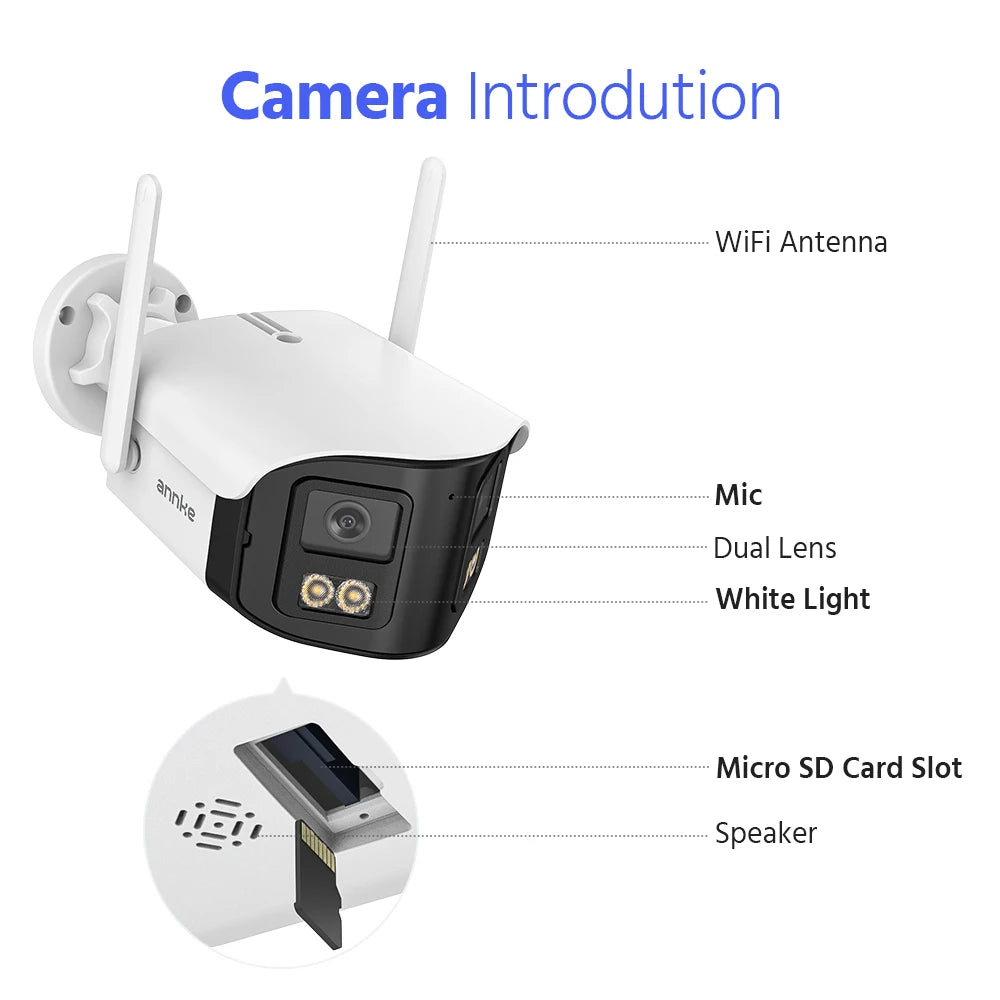 ANNKE 16-Channel Wireless NVR 4MP Dual-Lens Security System