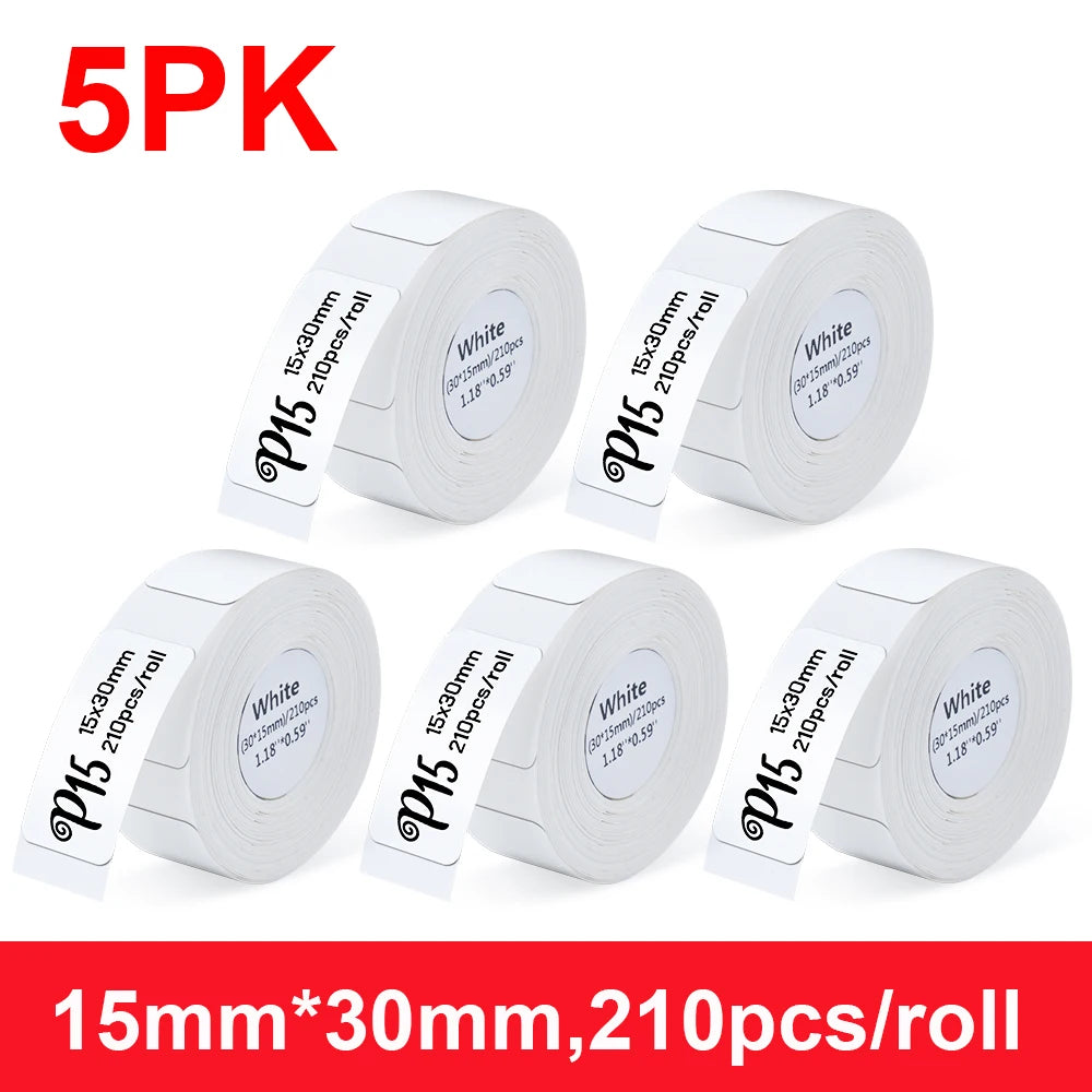 P15 Bluetooth Thermal Label Printer and Rolls