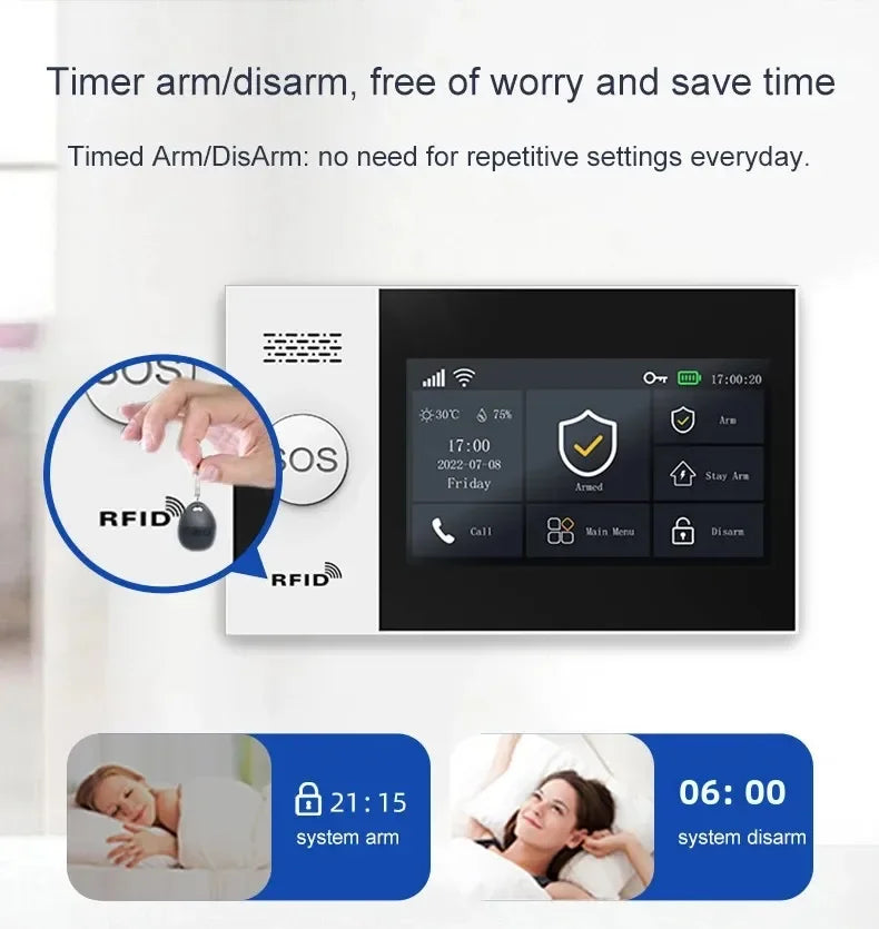 PGST PG-107 4G Tuya bežični WIFI GSM kućni alarm sustav sa sigurnosnim kamerama senzor pokreta vrata osigurač alarm burglar Alexa & Google