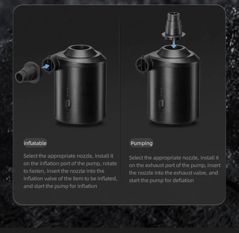 Wireless Electric Air Pump for Mattresses, Pools, and Inflatables
