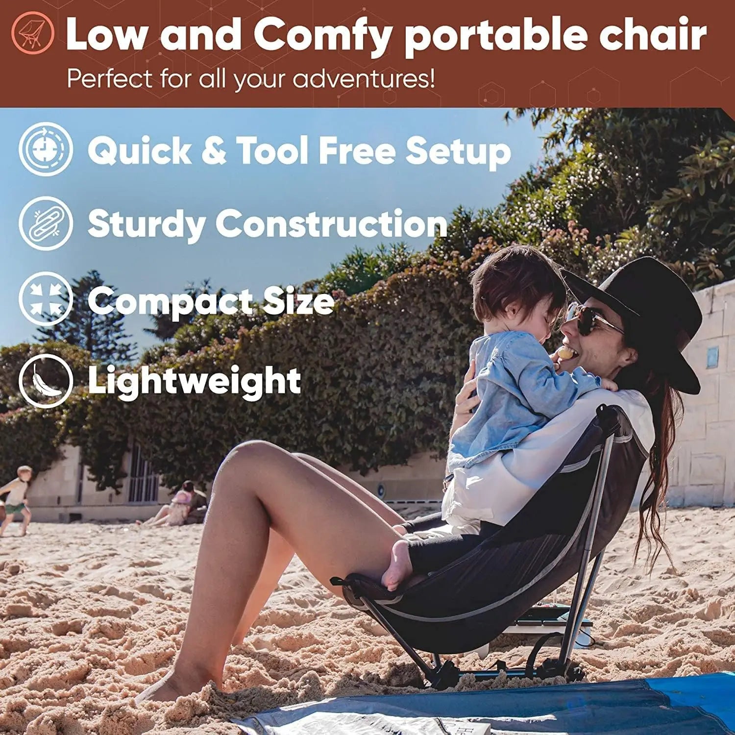 Ultralight Foldable Camping Chair 780g for Hiking and Travel