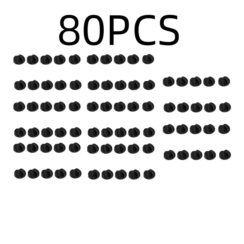 10/20Pcs Cable Clips Winder Silicone Cable Organizer Desktop Wire Storage Charger Cord Holder for Car USB Charging Tablet Wire