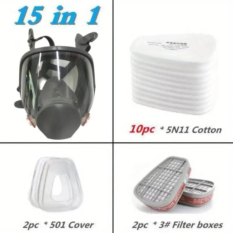 SJL 27 In 1 6800 Industrial Painting Spraying Respirator Gas Mask 3 In 1 Suit Safety Work Filter Dust Full Face Mask Gas mask