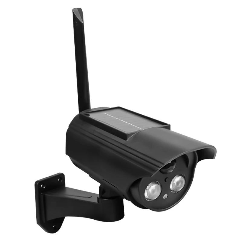 Outdoor Motion Sensor Solar Lights Dummy Decoy Fake Camera Waterproof Automatic Rotation Fake CCTV Monitoring For Porch Garden
