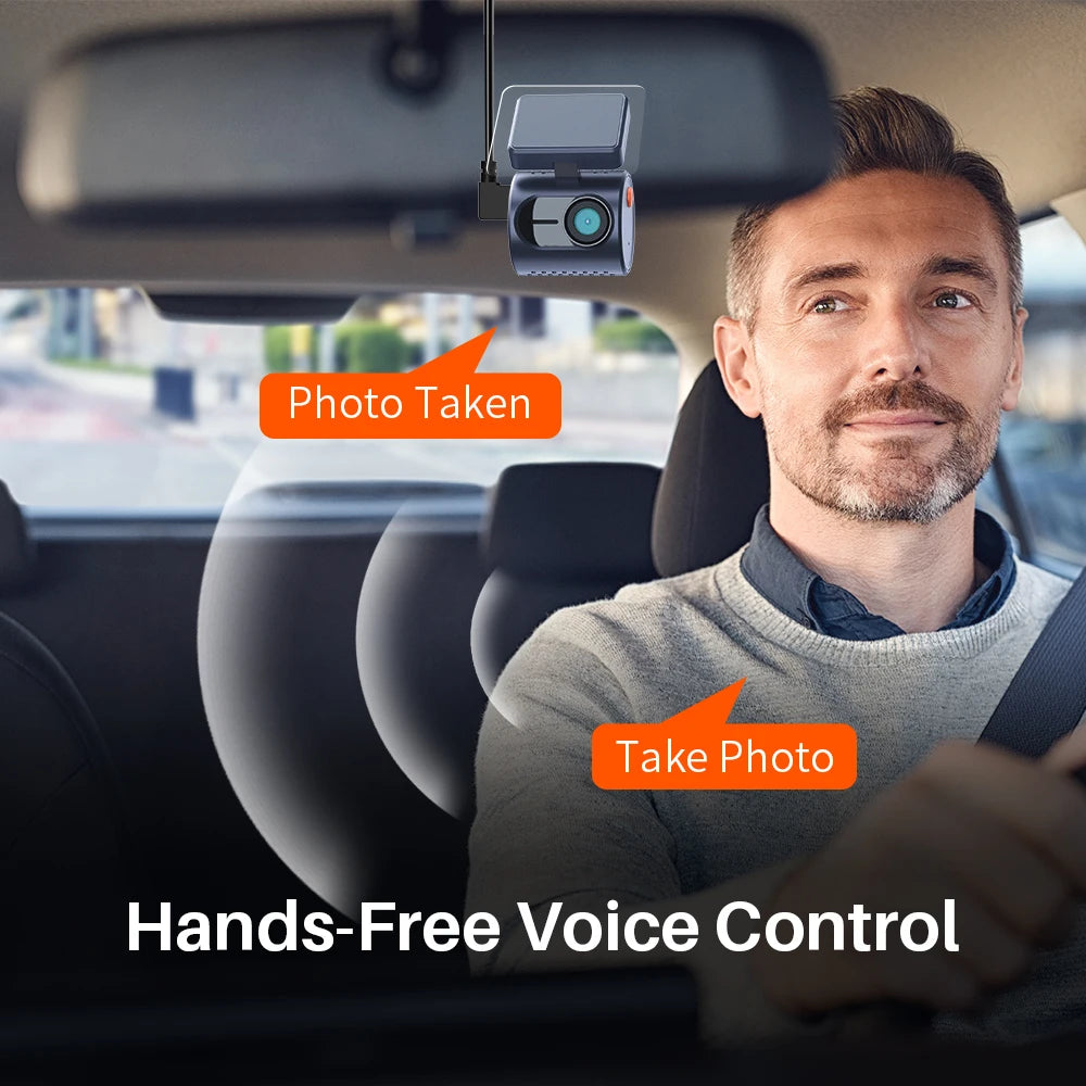 2K Mini Dash Cam with WiFi, Voice Control and Parking Monitor