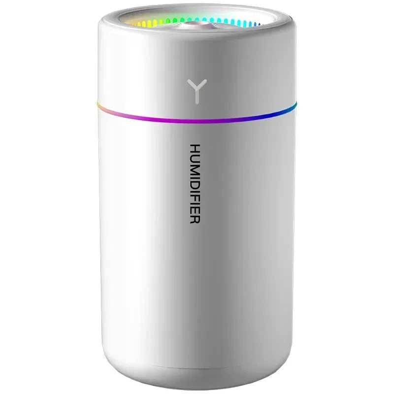 USB-miniluftfukter på 280 ml med fargelys