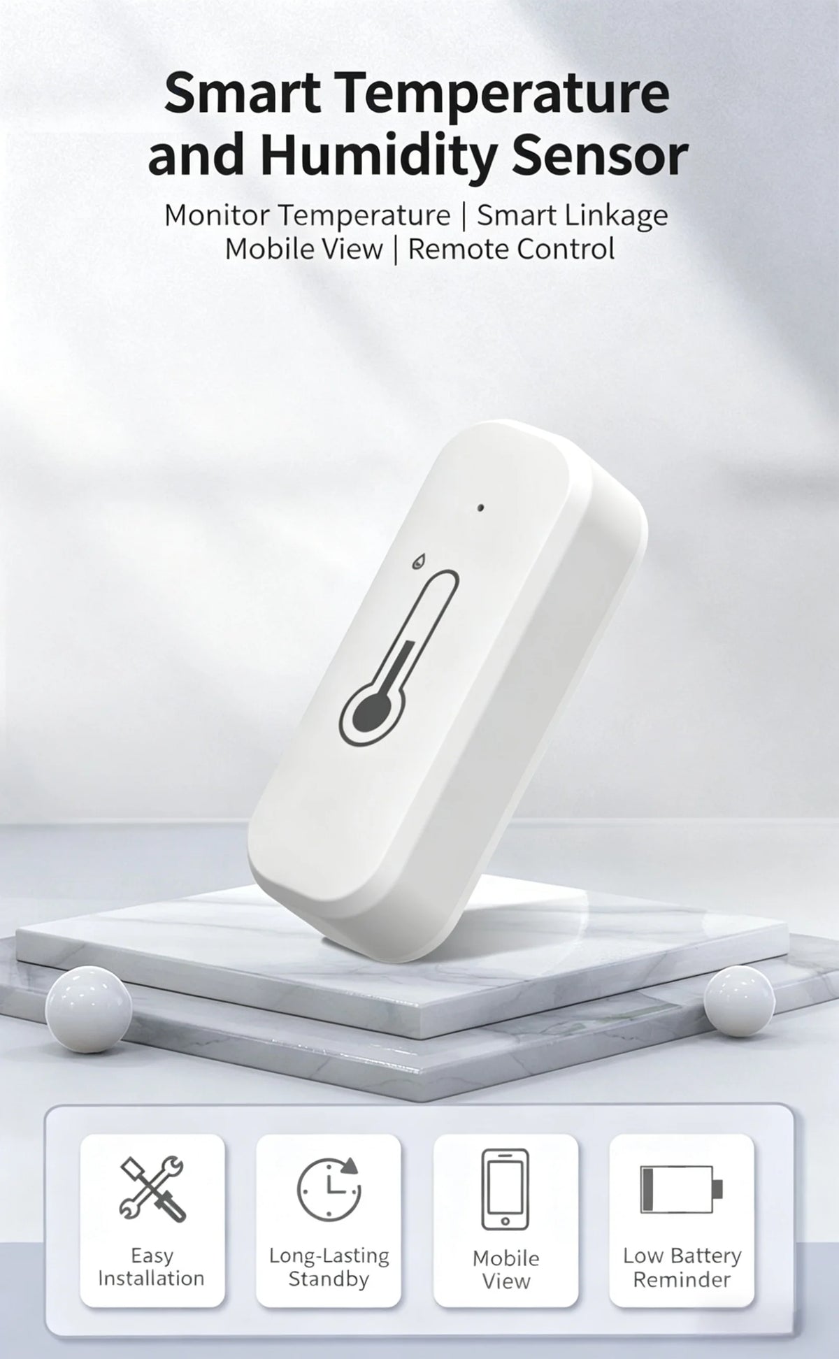 Smart Wi-Fi Temperature and Humidity Sensor