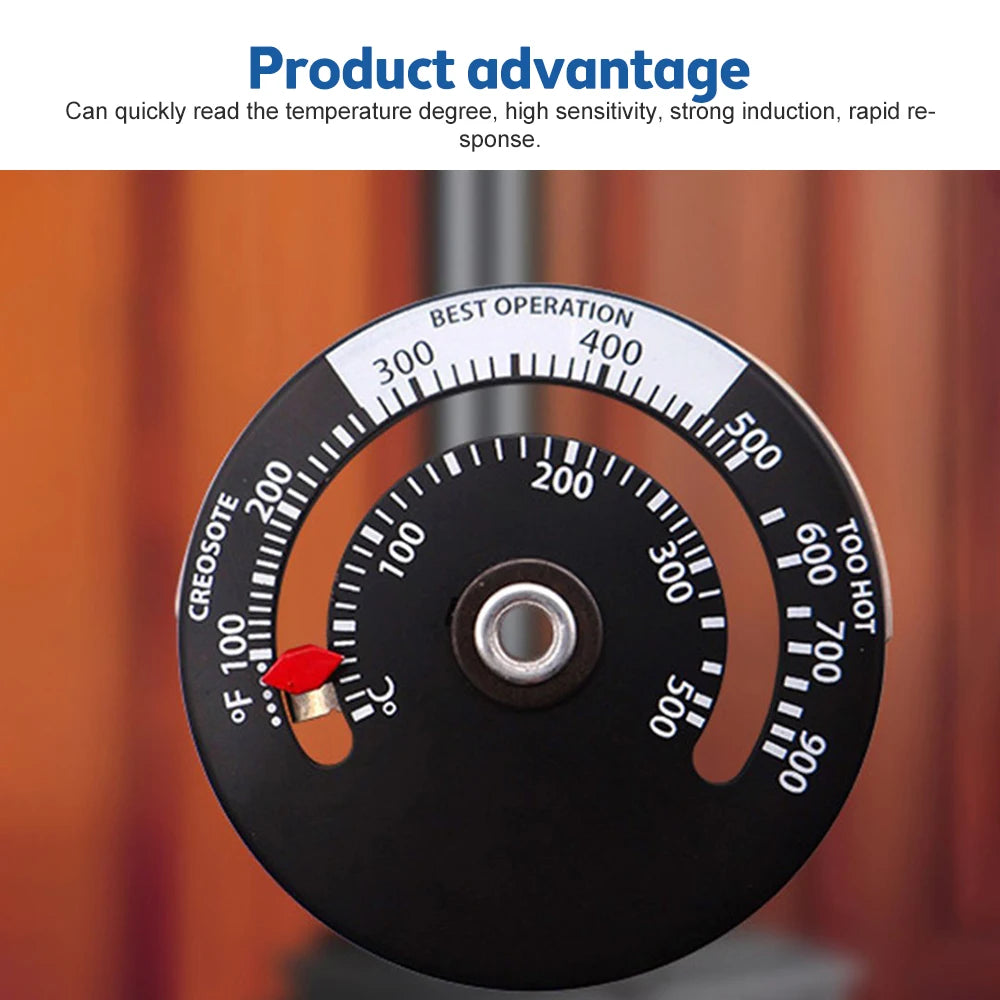 Magnetic Stove and Flue Thermometer