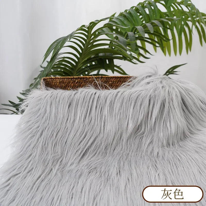 25x45cm Long Hair Faux Fur Fabric For Animal Suit DIY Doll Hair Beard Craft Making Material Patchwork Garment Sewing Accessories
