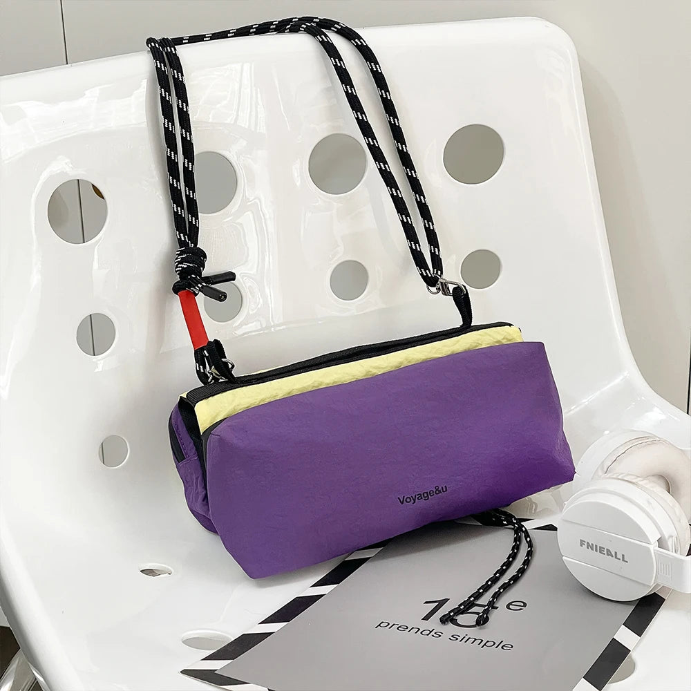 Nylon Crossbody Water Bottle Bag, Lightweight Shoulder Sling