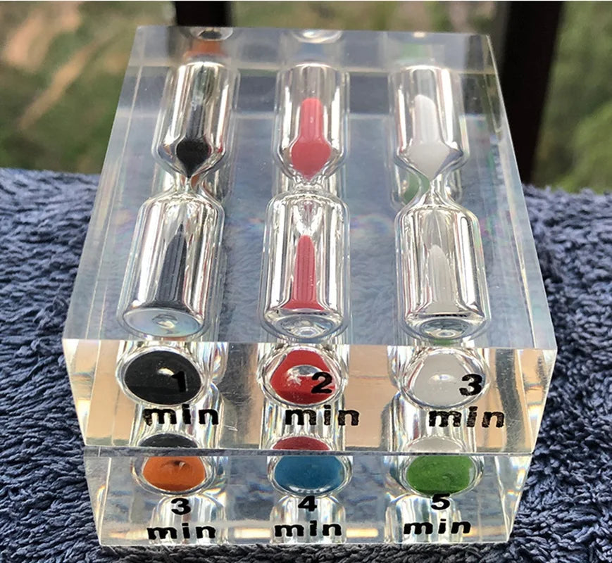 Three-Interval Sand Timer, 1/2/3 or 3/4/5 Minutes
