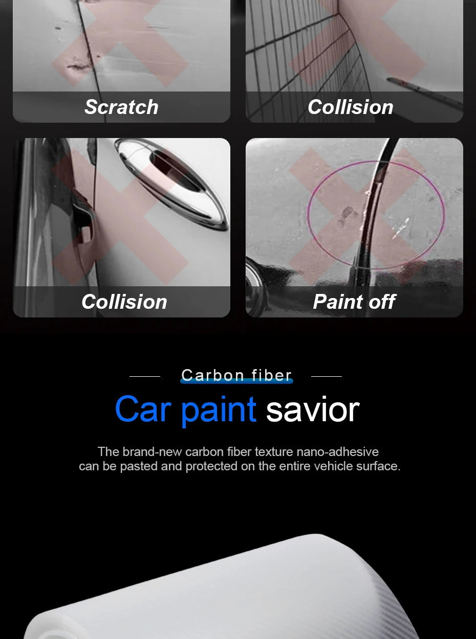 SEAMETAL Car Door Protector Sticker Transparent Nano Tape 10m Anti Collision Car Bumper Stickers Protector Films Car Accessories