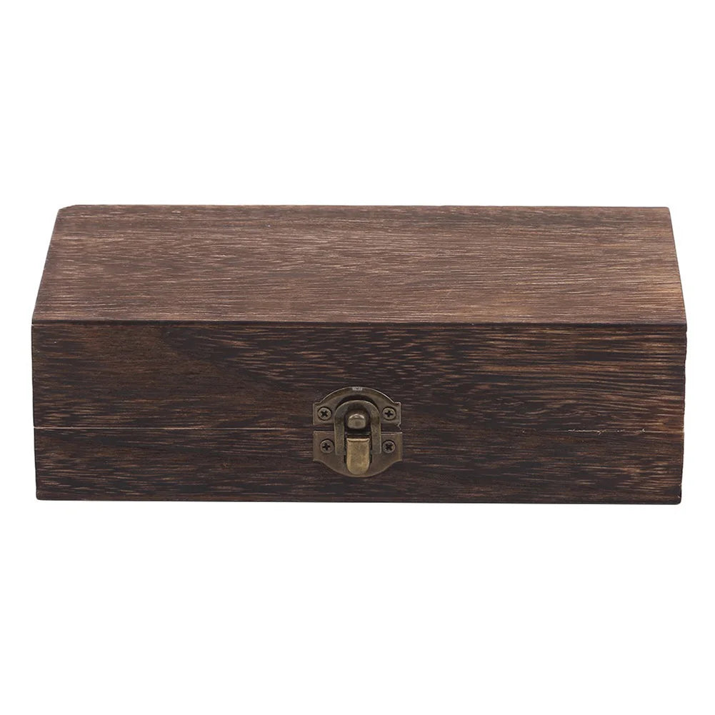 Rectangular Wooden Keepsake Box with Clasp