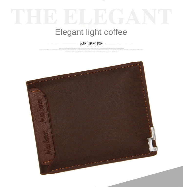 Fashion Casual Men's Short Wallet - Multi-functional Draw Card Holder for Men, Slim Cardholder Bags with Free Shipping