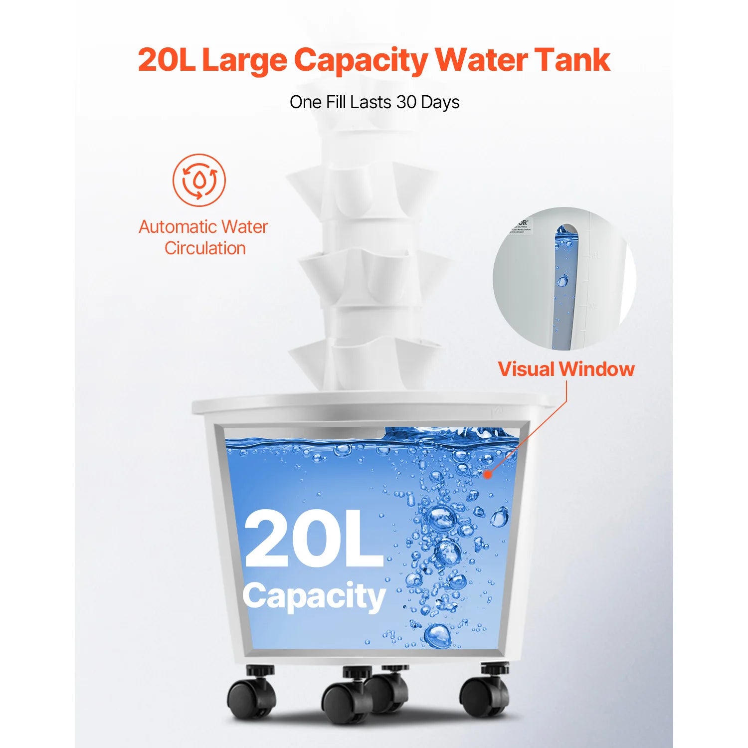 SucceBuy hydroponiskt odlingssystem 30 pods vertikal 6 våningar hydroponic-torn hydronisk trädgård med vattenpump för frukt och grönsaker