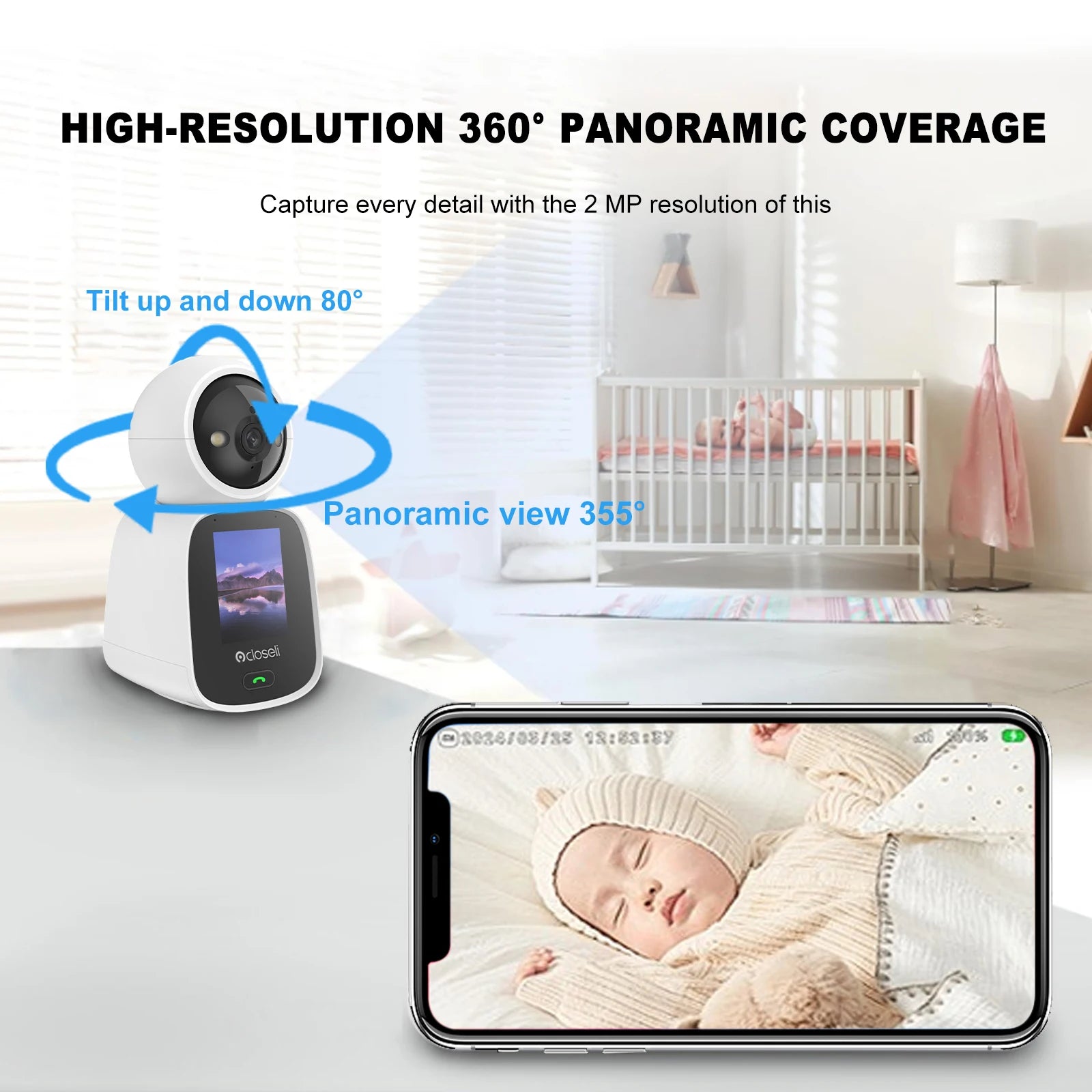 Indoor Security Camera 5MP Dome with Smart WiFi Control