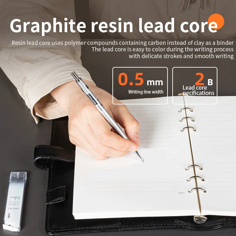Deli 0.5mm Mechanical Pencil Set 2B Refillable Precision Writing