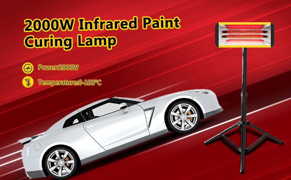 2000W Infrared Paint Curing Lamp with Adjustable Bracket